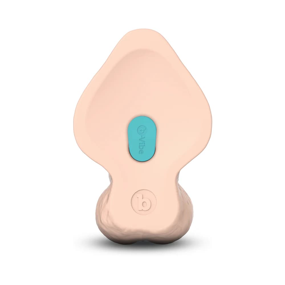 b-Vibe Slipskin Realistic Silicone Dildo 10 in. Curved Cream thumbnail 6