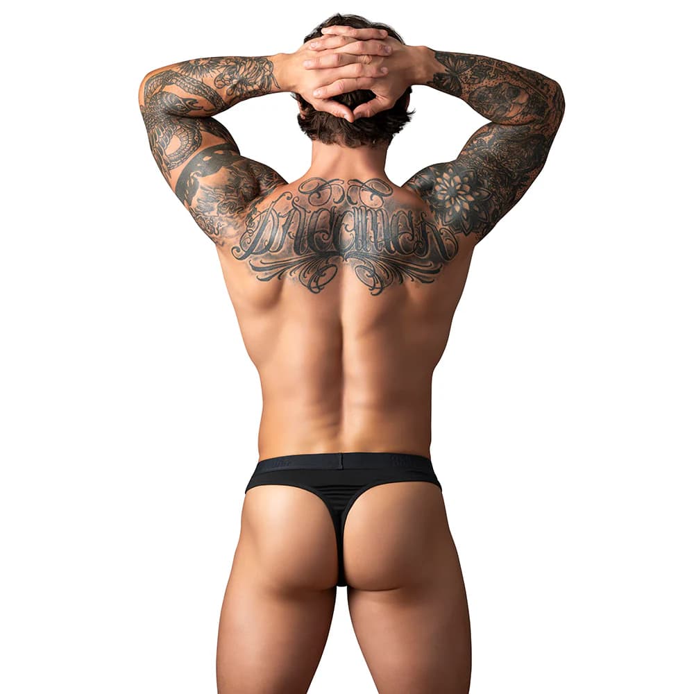 Male Power Open Ended Thong Open Black L/XL thumbnail 4