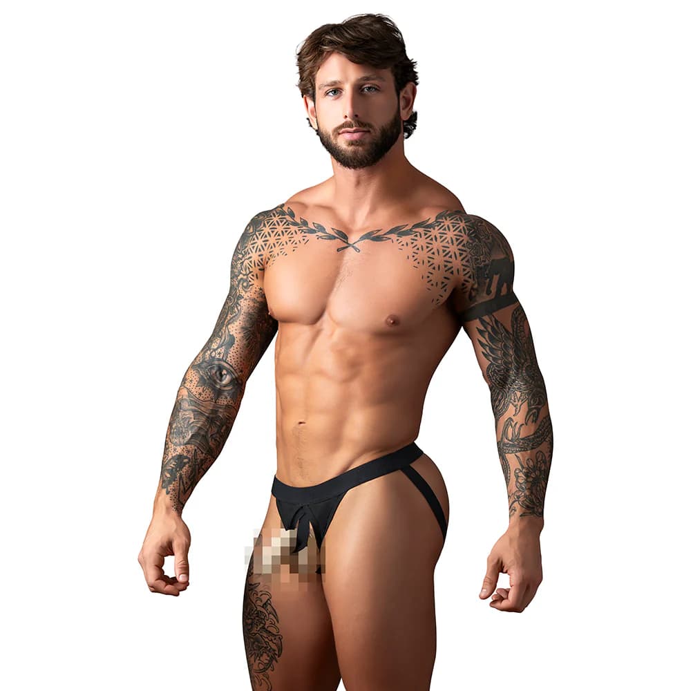 Male Power Open Ended Jock Open Black L/XL thumbnail 3