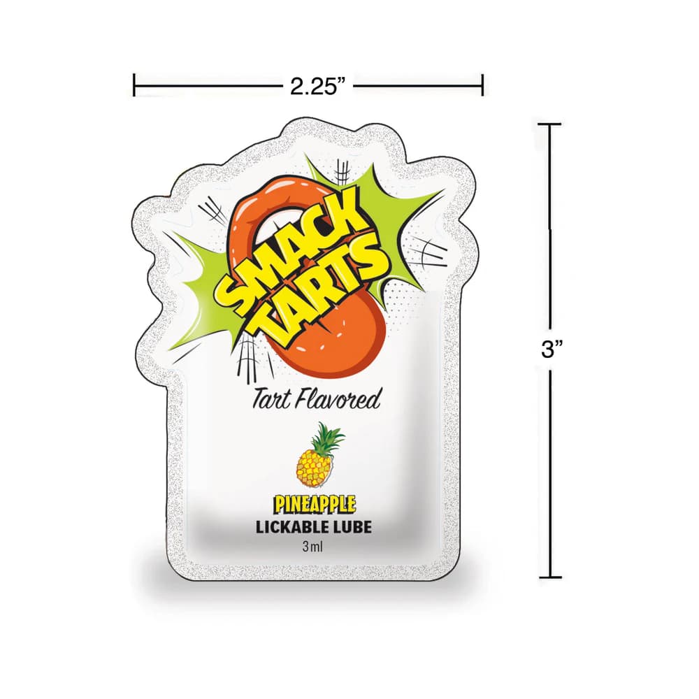 Smack Tarts Lickable Lube Sour Pineapple 3 ml Pouch 36-Piece Display thumbnail 3