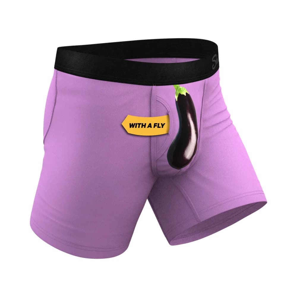 Shinesty The Double Entendre Eggplant Ball Hammock Pouch Underwear with Fly S thumbnail 2