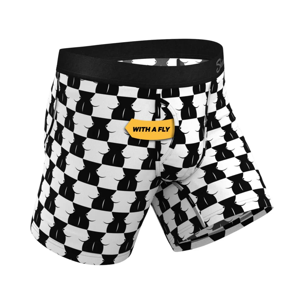 Shinesty The Chest Mate Checkered Ball Hammock Pouch Underwear with Fly S thumbnail 2