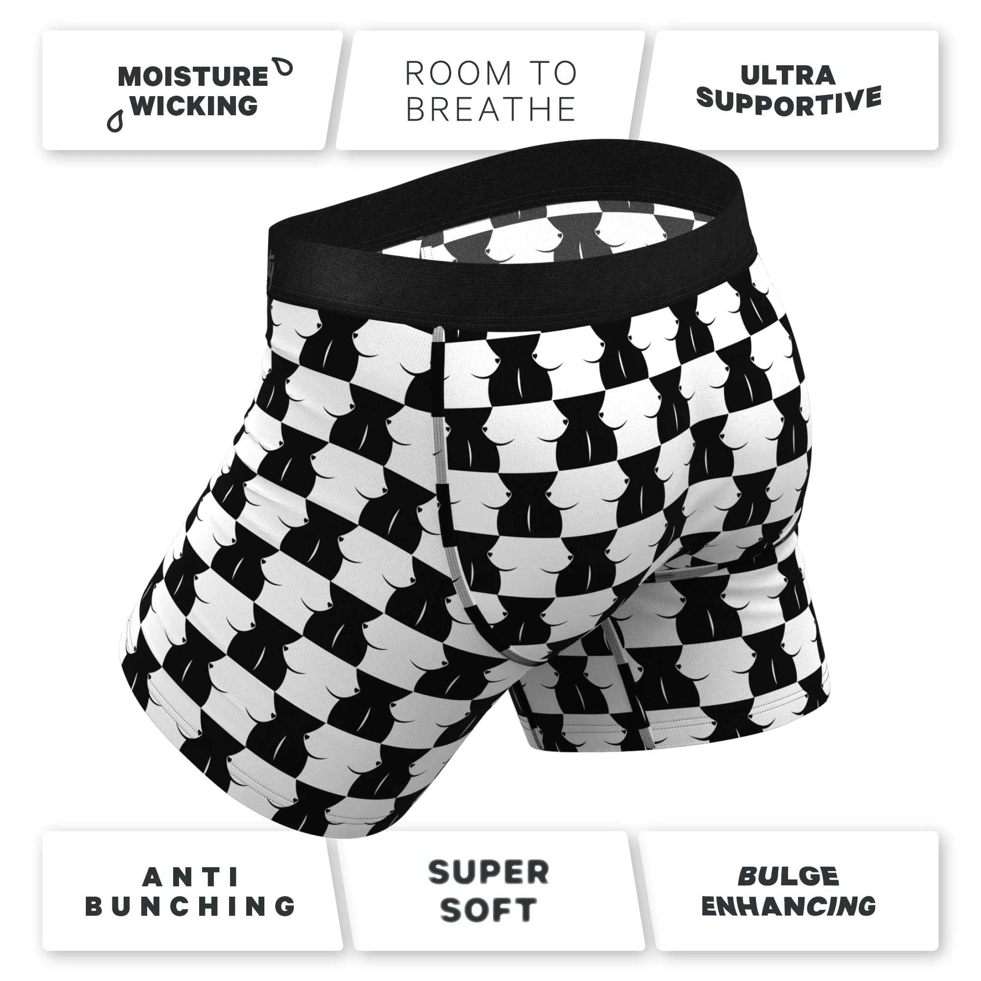 Shinesty The Chest Mate Checkered Ball Hammock Pouch Underwear with Fly M thumbnail 5