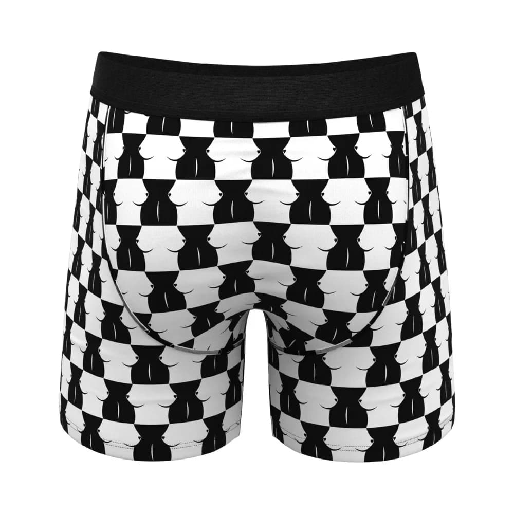 Shinesty The Chest Mate Checkered Ball Hammock Pouch Underwear with Fly XL thumbnail 3