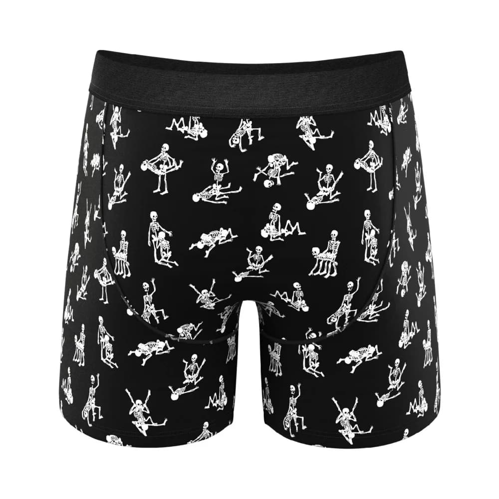 Shinesty The Bare Back Bones Glow-in-the-Dark Skeletons Ball Hammock Pouch Underwear with Fly S thumbnail 3