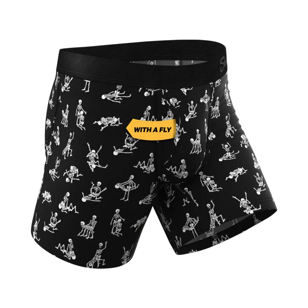 Shinesty The Bare Back Bones Glow-in-the-Dark Skeletons Ball Hammock Pouch Underwear with Fly XL thumbnail 2