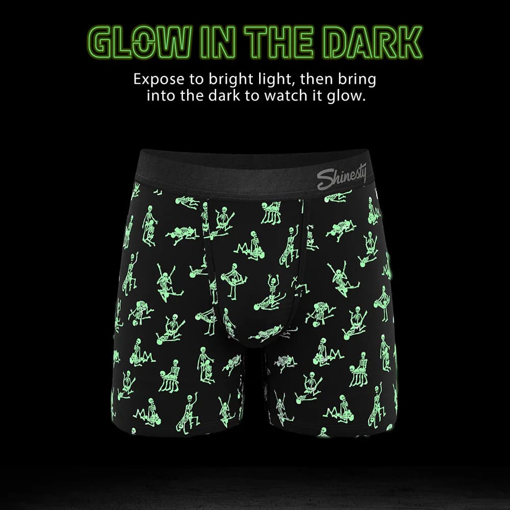 Shinesty The Bare Back Bones Glow-in-the-Dark Skeletons Ball Hammock Pouch Underwear with Fly XL thumbnail 4