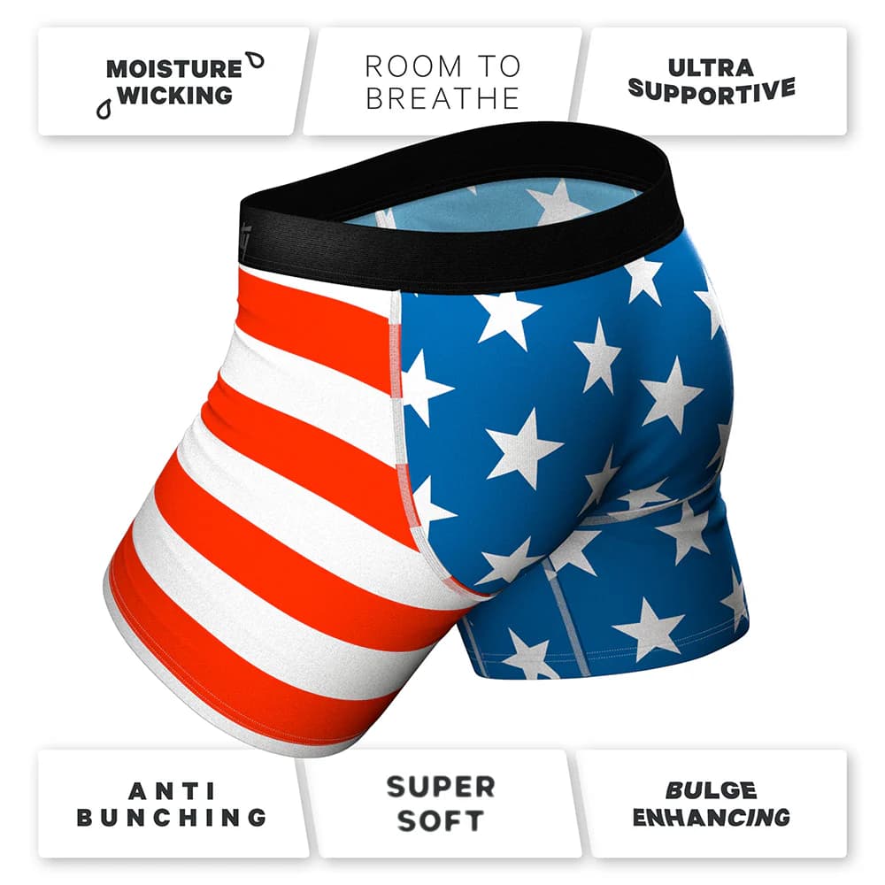 Shinesty The Mascot American Flag Ball Hammock Pouch Underwear with Fly M thumbnail 5