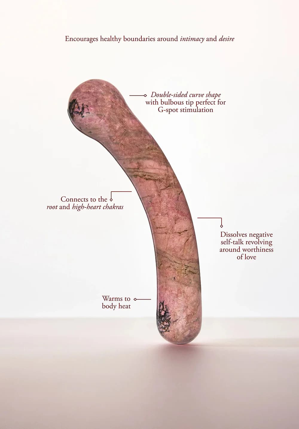 Chakrubs Anahata Curve Rhodonite Wand thumbnail 9