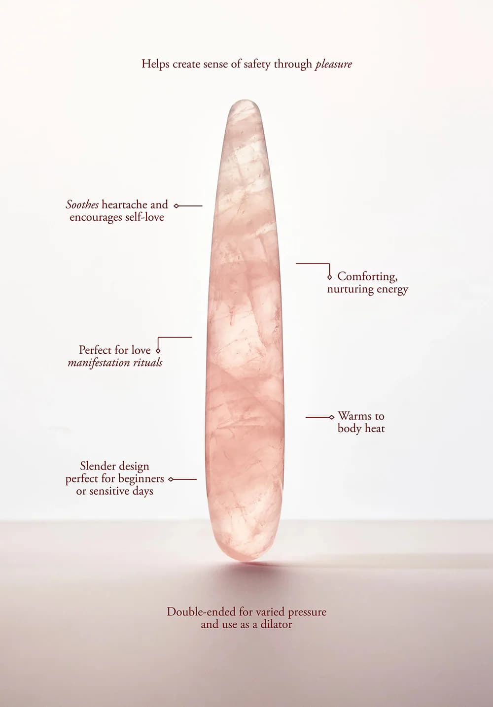 Chakrubs Heart Slim Rose Quartz Wand thumbnail 4