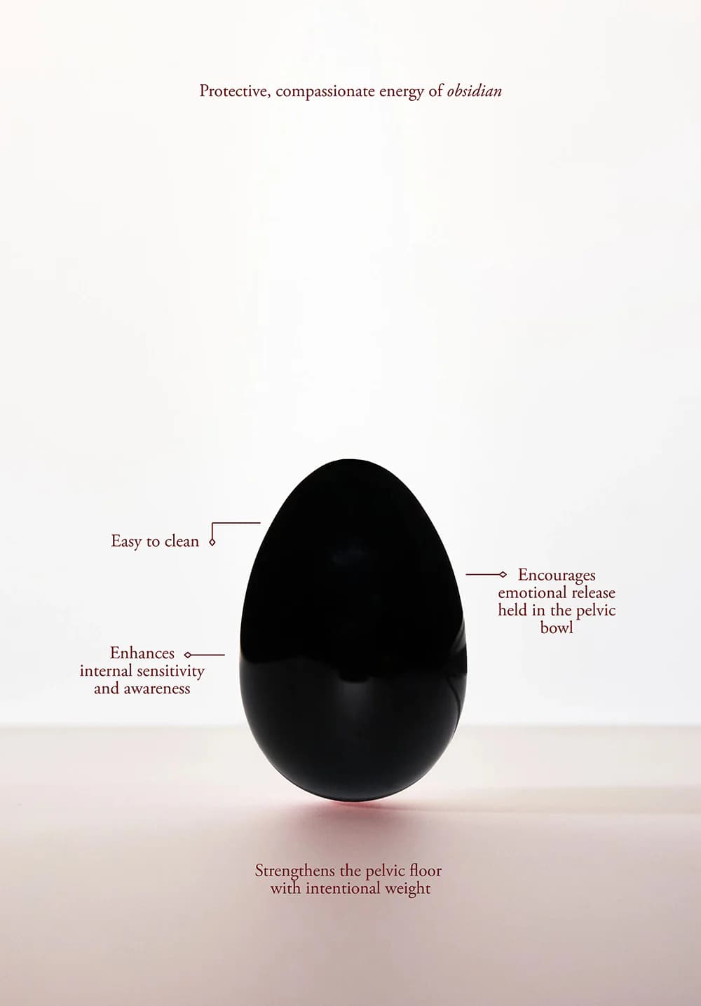 Chakrubs Xaga Yoni Egg Obsidian (non-drilled) thumbnail 6
