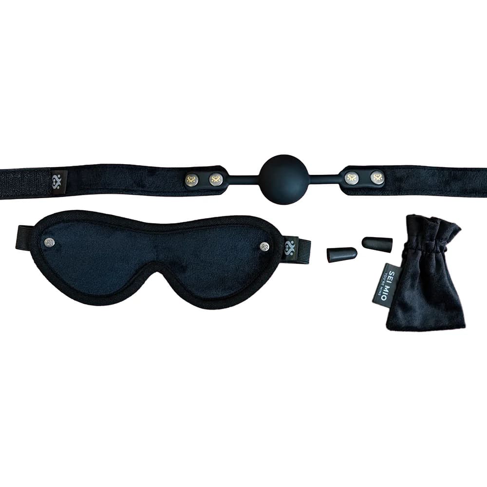 SEI MIO Sensory Surrender Blindfold, Gag and Earplug Kit thumbnail 2