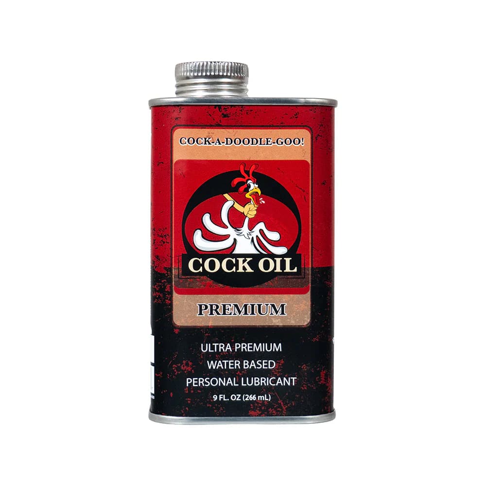 Cock Oil Water-Based Lubricant Metal Can with Inner Plastic Liner 9 oz.
