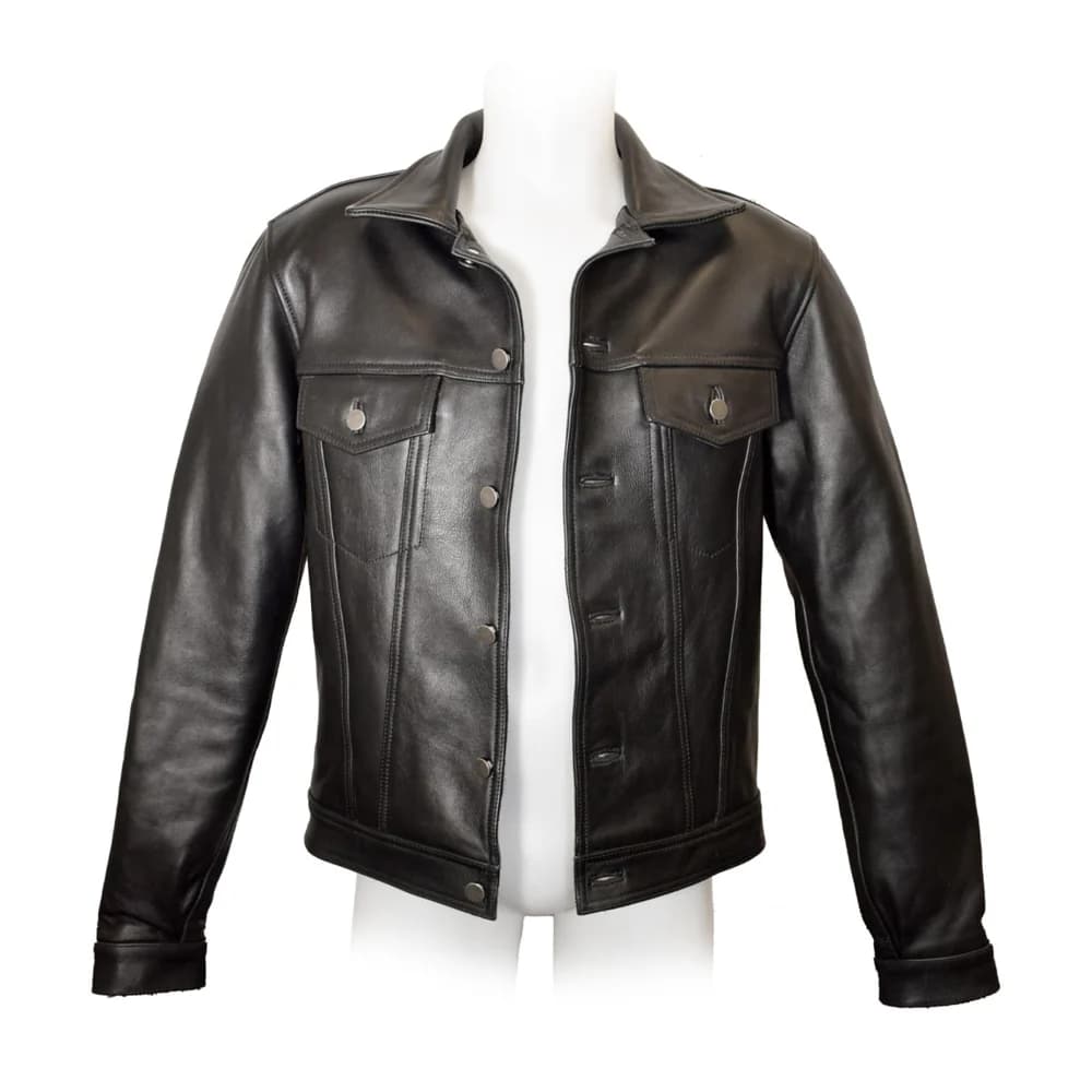 Prowler RED Leather Trucker Jacket XL thumbnail 2