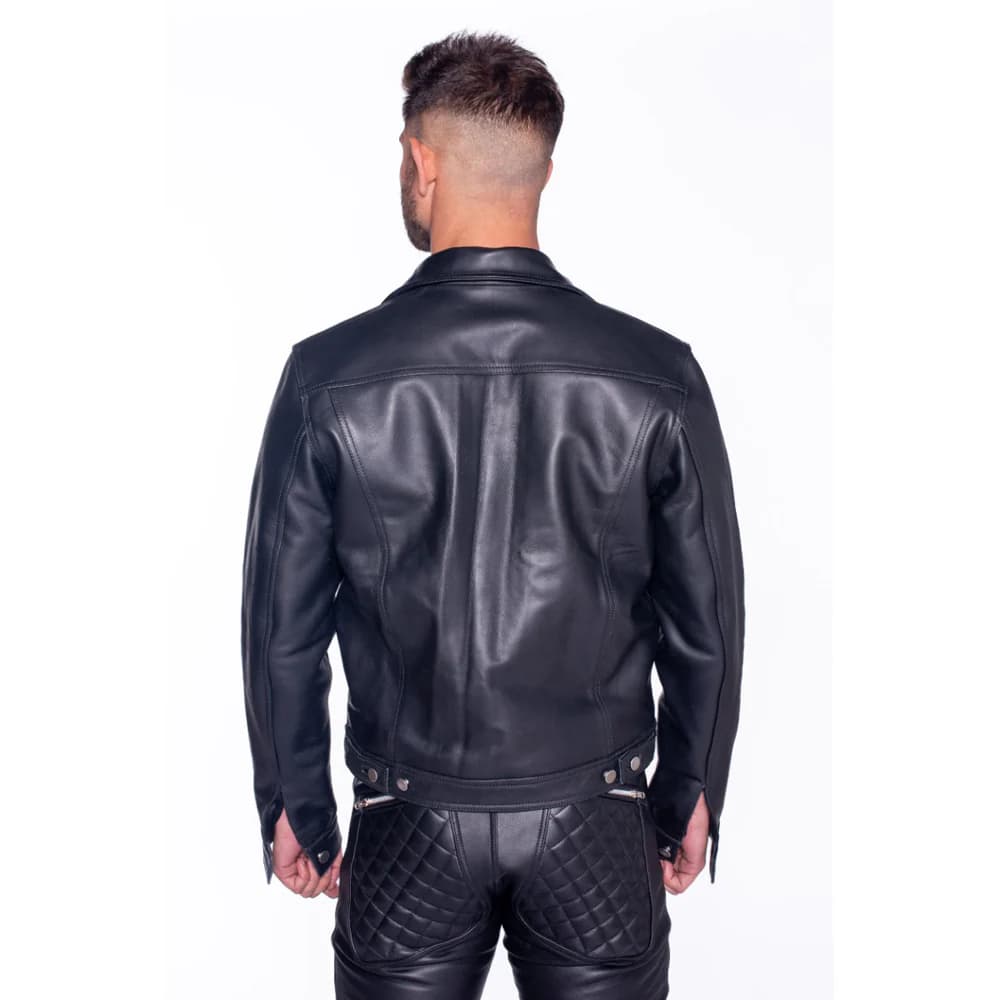 Prowler RED Leather Trucker Jacket 2XL thumbnail 6