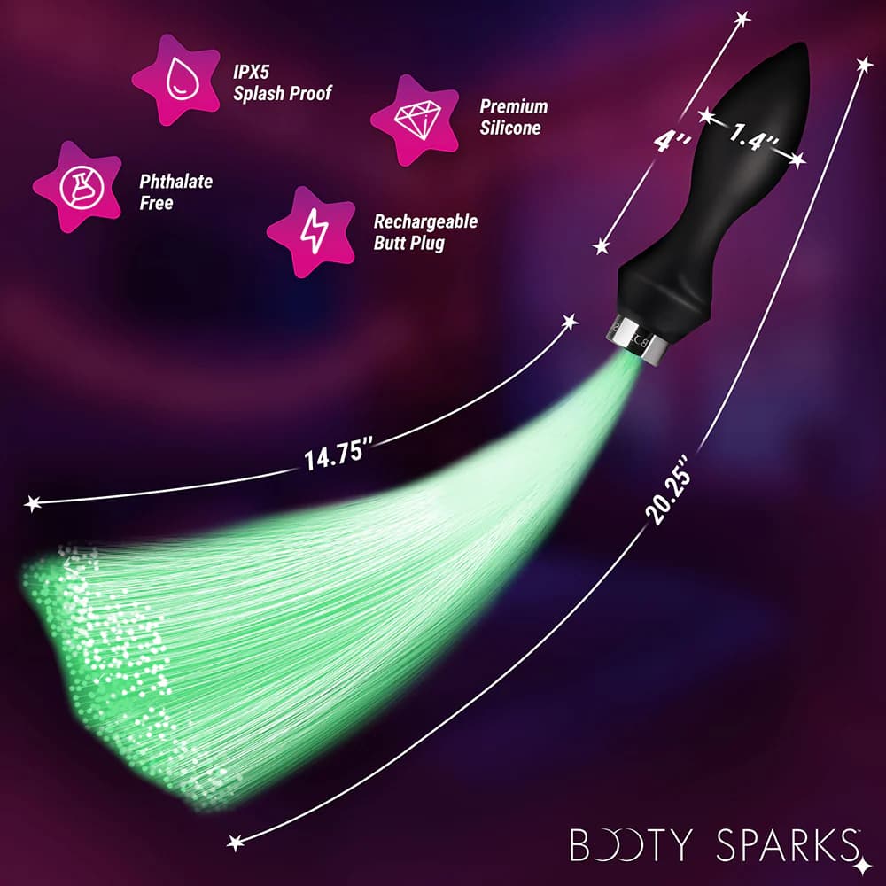 Booty Sparks Vibrating Silicone Optical Fiber Butt Plug thumbnail 10