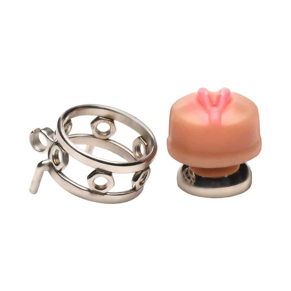 Master Series Pussy Boy Metal Chastity Cage thumbnail 7