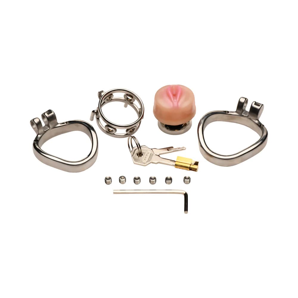 Master Series Pussy Boy Metal Chastity Cage thumbnail 10
