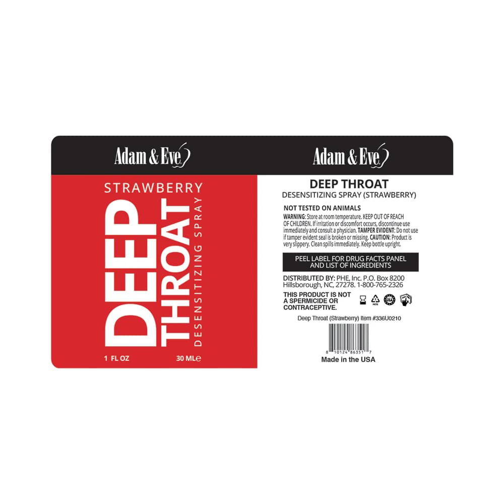 Adam & Eve Deep Throat Desensitizing Spray Strawberry thumbnail 2