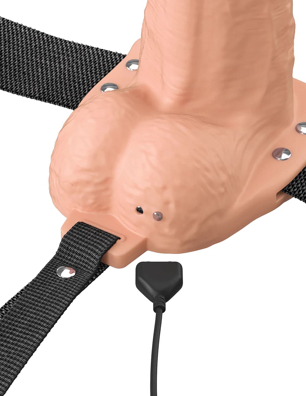 Fantasy X-Tensions Elite Vibrating Hollow Silicone Strap-On 6 in. Light thumbnail 8