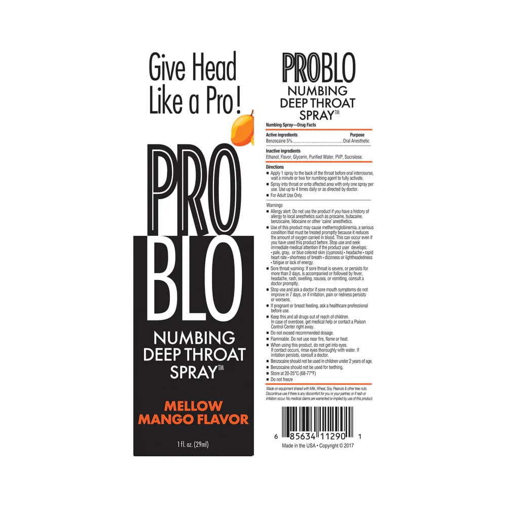 Problo Deep Throat Spray Mango 1 oz. thumbnail 2