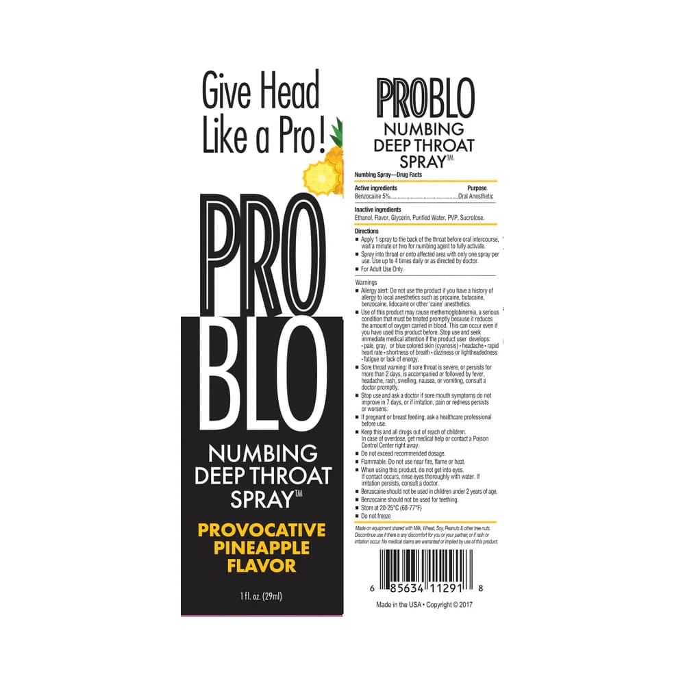 Problo Deep Throat Spray Pineapple 1 oz. thumbnail 2