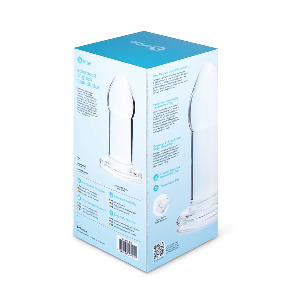 b-Vibe Advanced 8 in. Glass Anal Dilator thumbnail 7