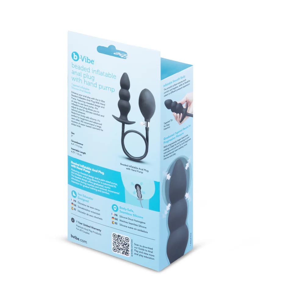b-Vibe Beaded Inflatable Anal Plug with Hand Pump thumbnail 8