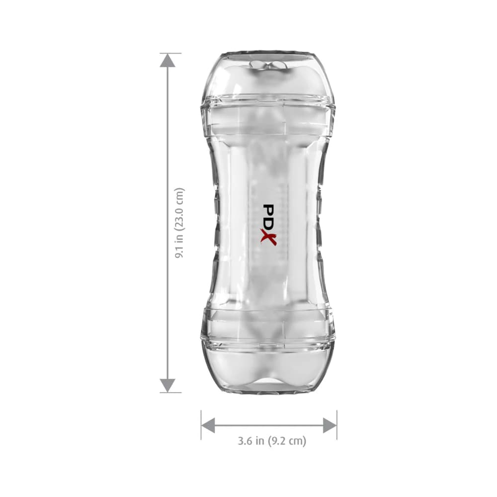 PDX Extreme Wet Pussies Super Flip-A-Pussy Over Self-Lubricating Stroker Frosted thumbnail 4