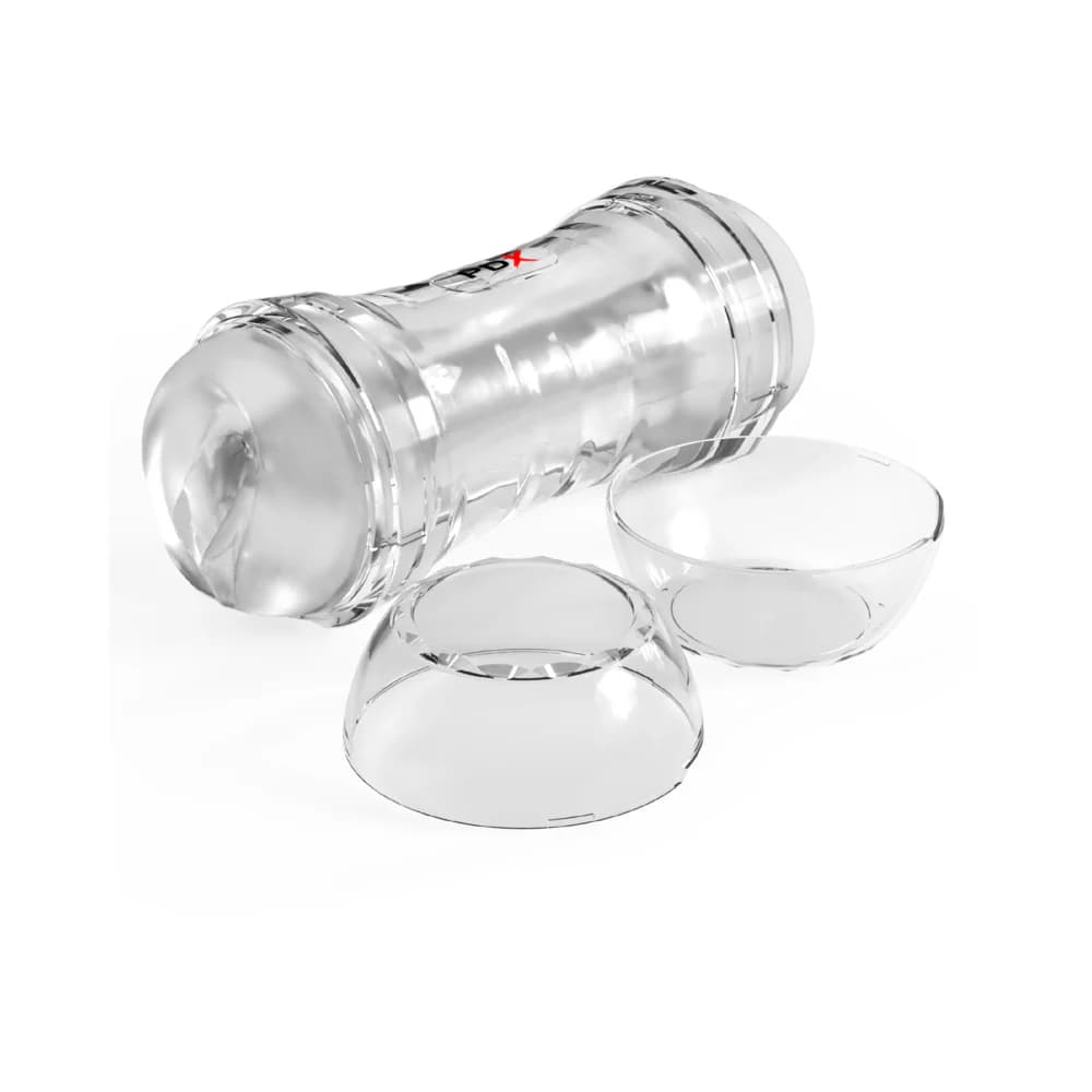 PDX Extreme Wet Pussies Super Flip-A-Pussy Over Self-Lubricating Stroker Frosted thumbnail 5