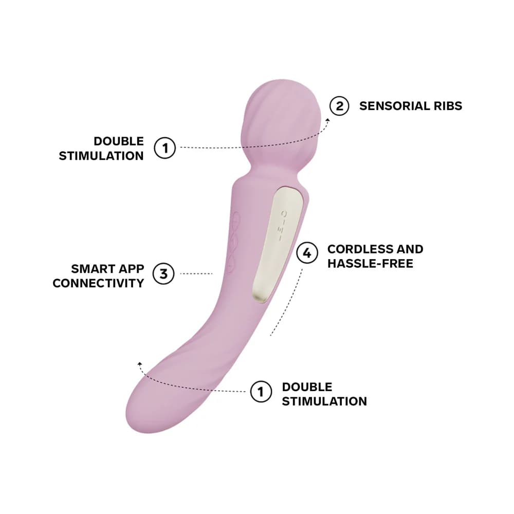 LELO SWITCH Double-Sided Wand Vibrator Soft Pink thumbnail 5
