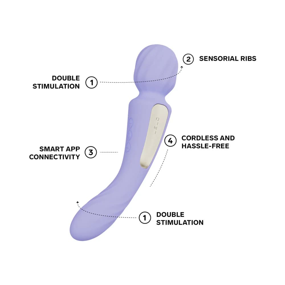 LELO SWITCH Double-Sided Wand Vibrator Lilac thumbnail 5