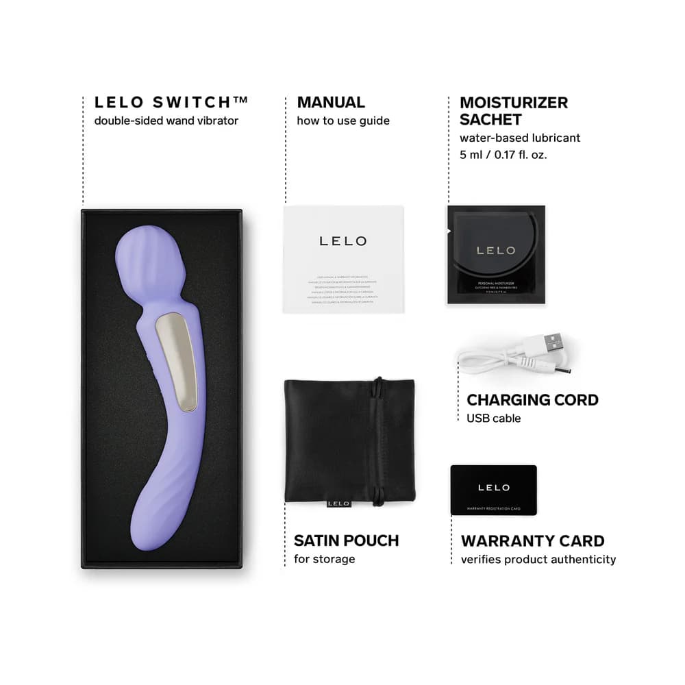 LELO SWITCH Double-Sided Wand Vibrator Lilac thumbnail 7