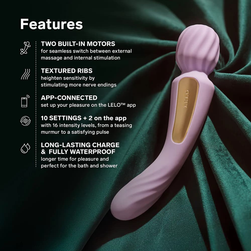 LELO SWITCH Double-Sided Wand Vibrator Lilac thumbnail 8