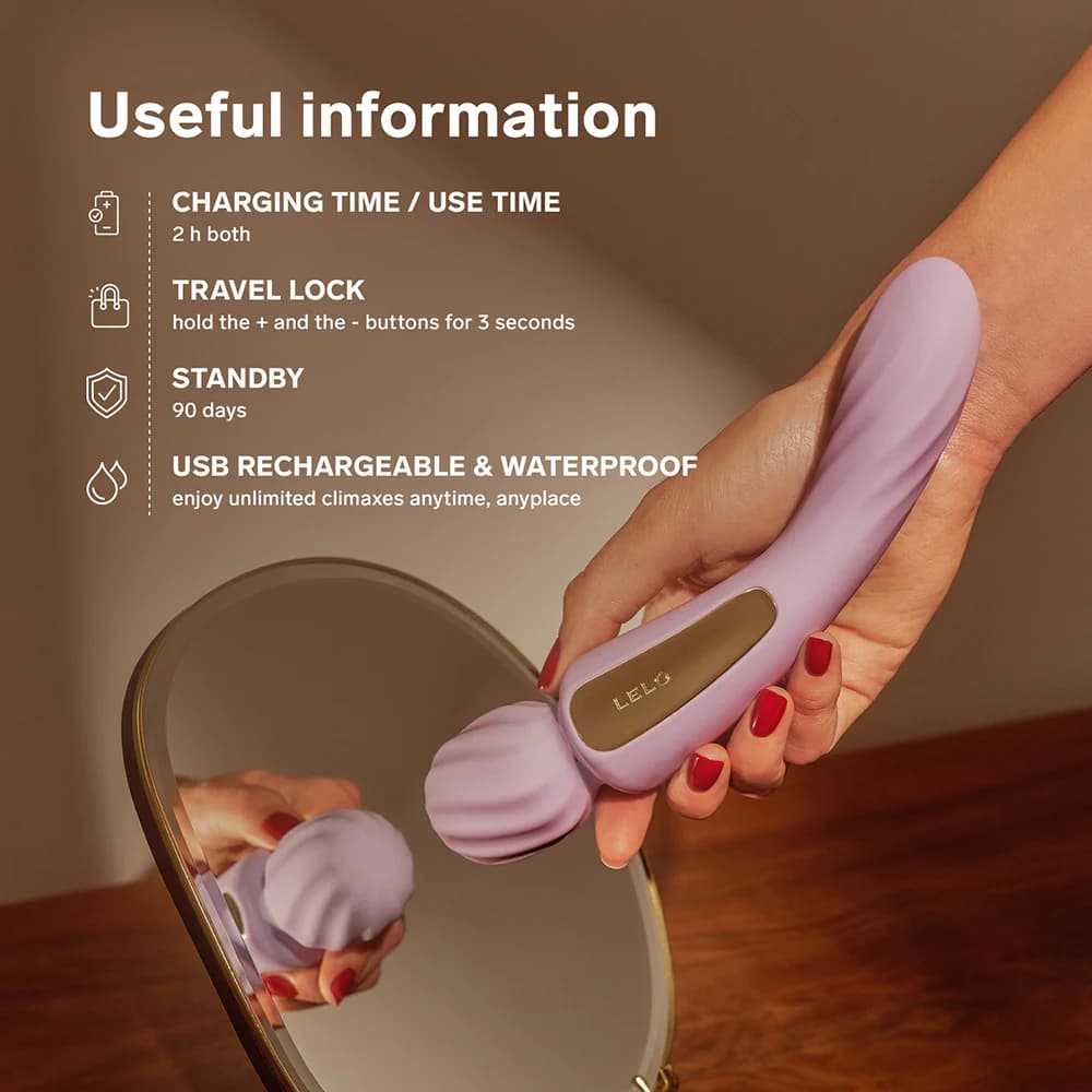 LELO SWITCH Double-Sided Wand Vibrator Lilac thumbnail 9