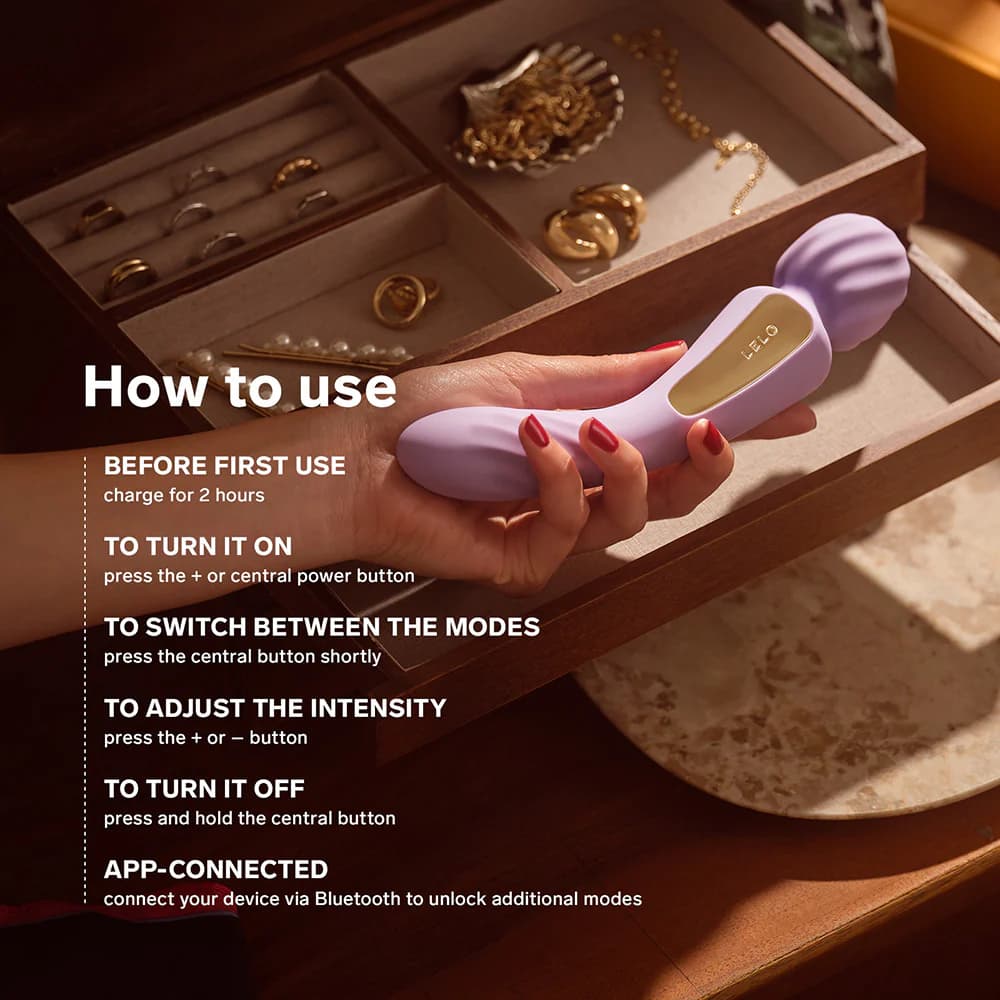 LELO SWITCH Double-Sided Wand Vibrator Lilac thumbnail 10