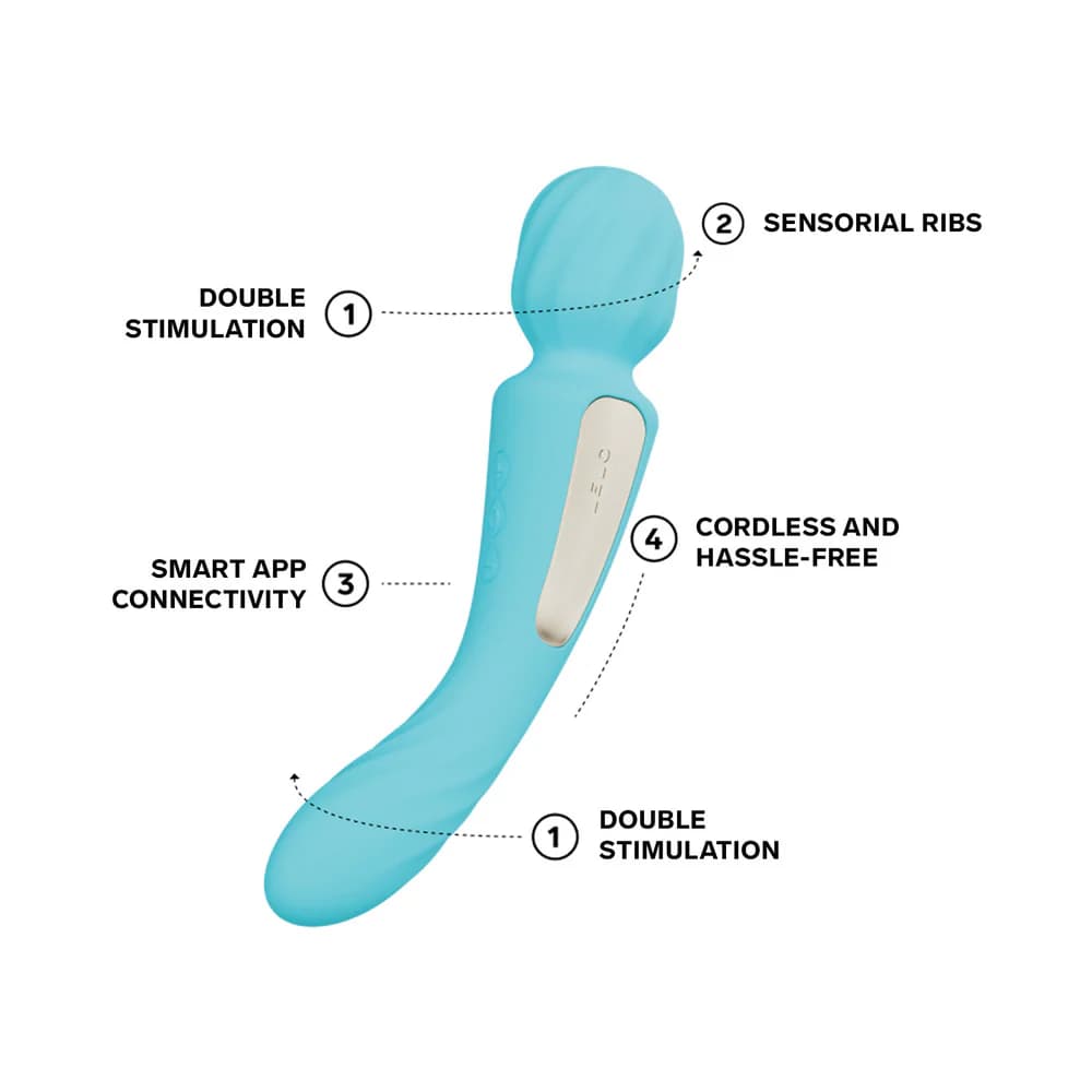 LELO SWITCH Double-Sided Wand Vibrator Aqua thumbnail 5