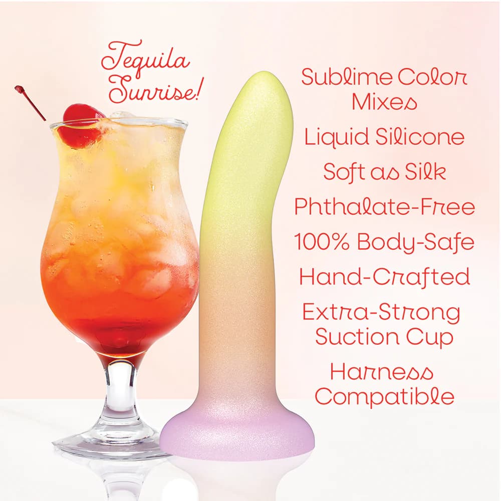 Mixers 8 in. Silicone Dildo Tequila Sunrise thumbnail 2