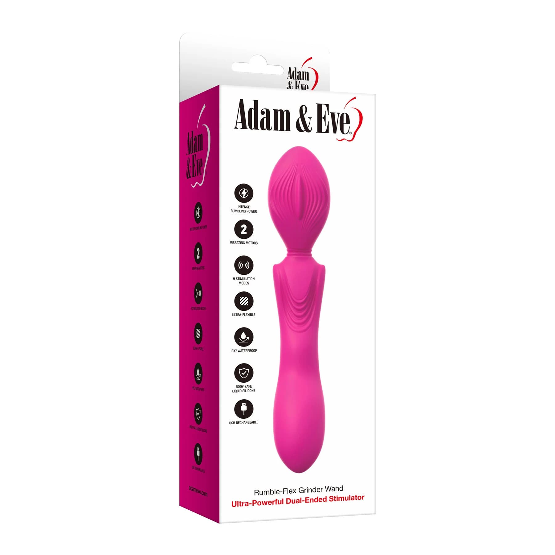 Adam & Eve Rumble-Flex Grinder Wand Ultra-Powerful Dual-Ended Stimulator thumbnail 9