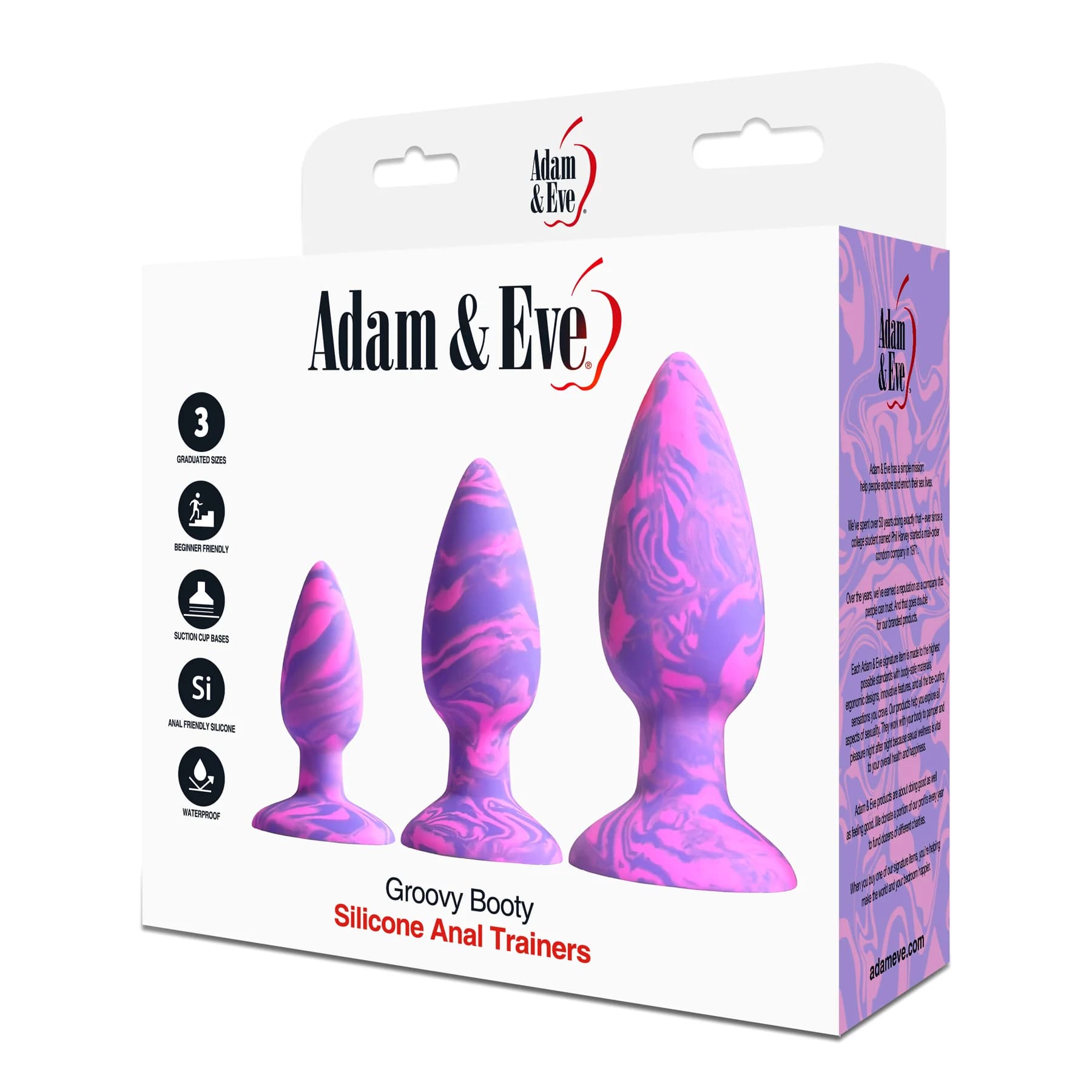 Adam & Eve Groovy Booty Silicone Anal Trainer Set thumbnail 7