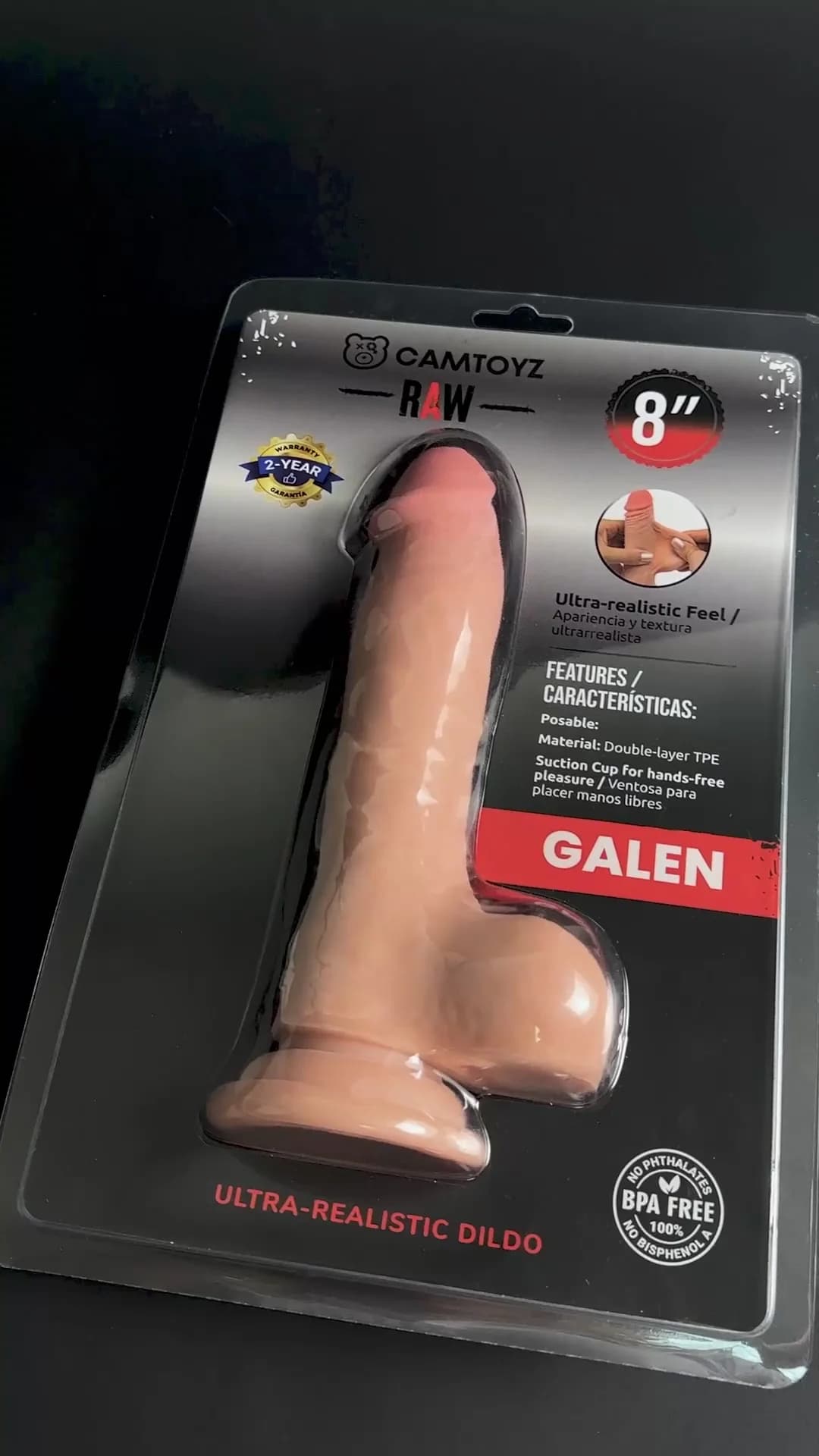 Camtoyz Raw Galen Ultra-Realistic 8 in. Dual Density Dildo thumbnail 5