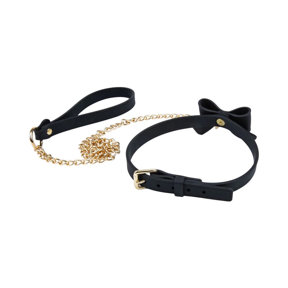Temptasia Ardor Collar & Leash Black with Bow thumbnail 5