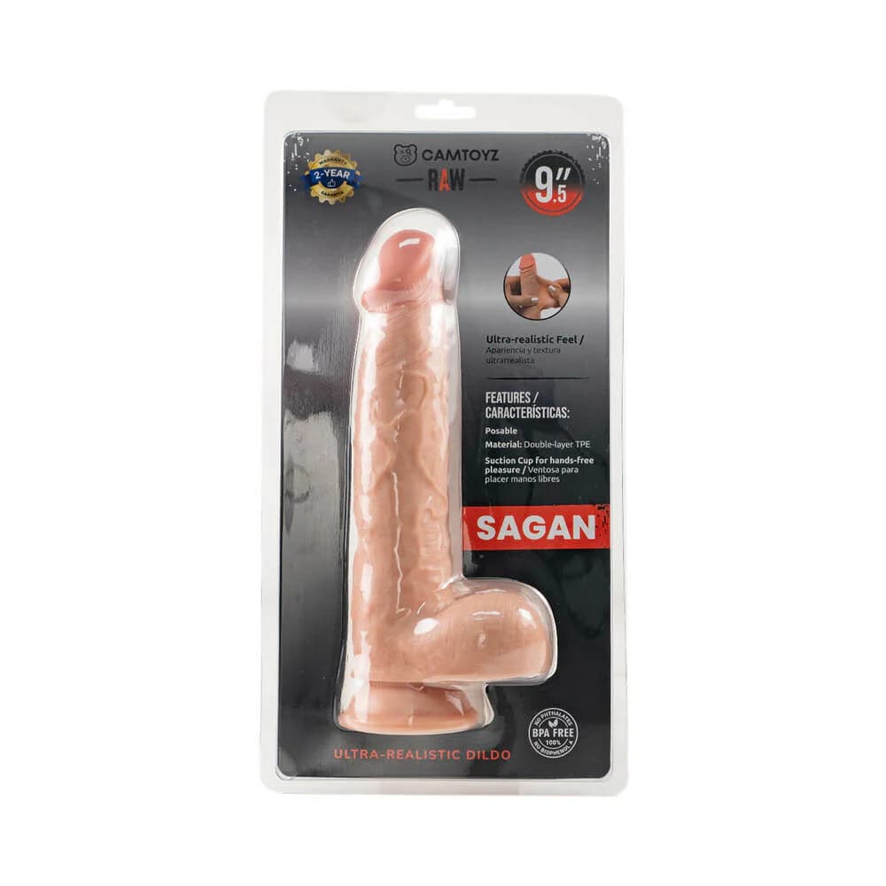 Camtoyz Raw Sagan Large Ultra-Realistic 9.5 in. Dual Density Dildo