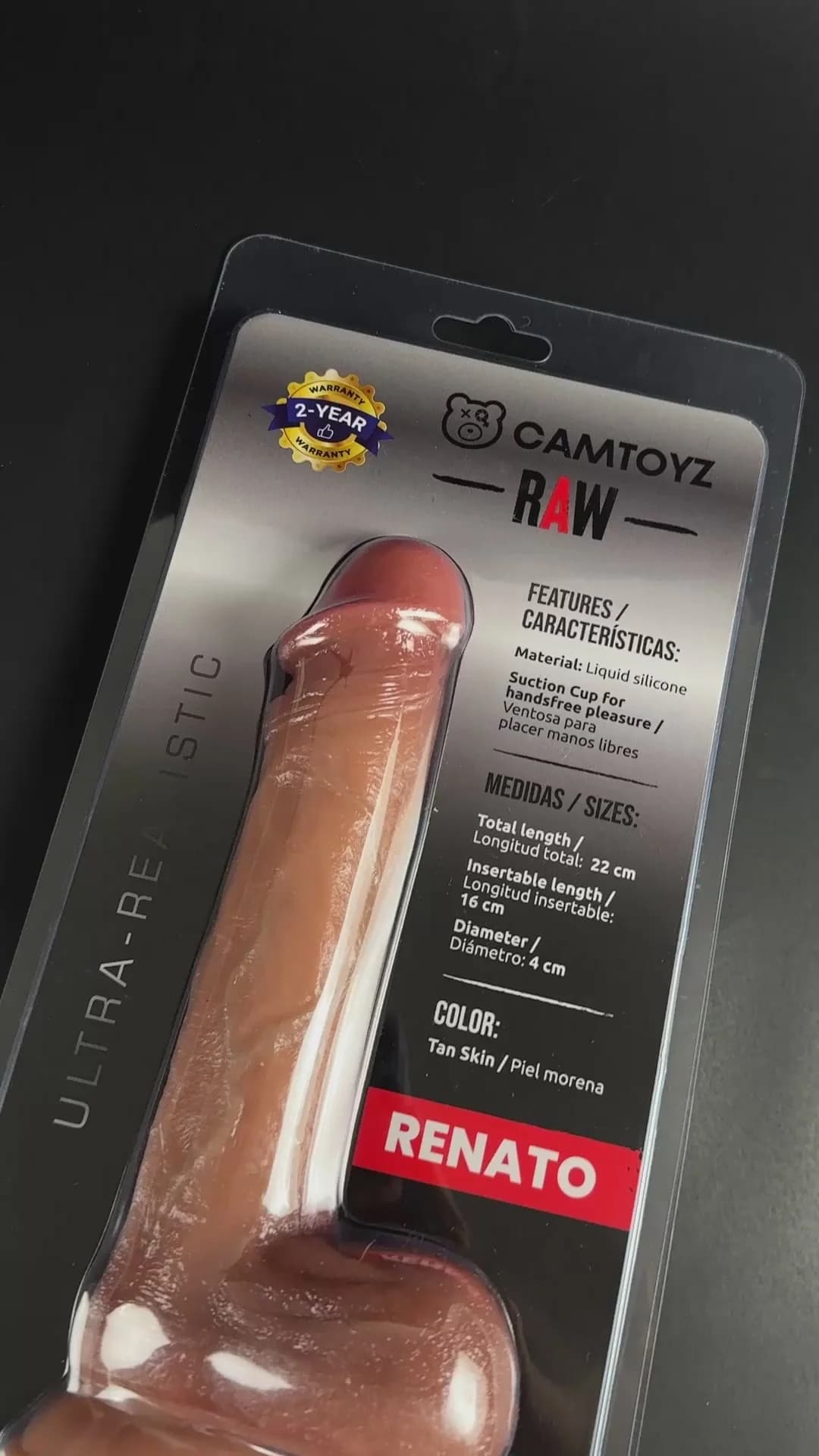 Camtoyz Raw Renato Ultra-Realistic 9 in. Dildo thumbnail 5