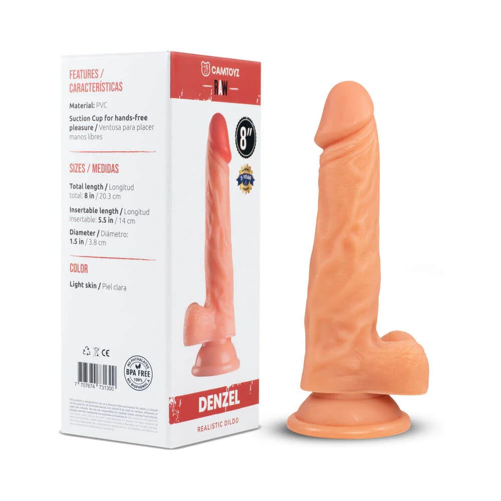 Camtoyz Raw Denzel Realistic 8 in. Dildo