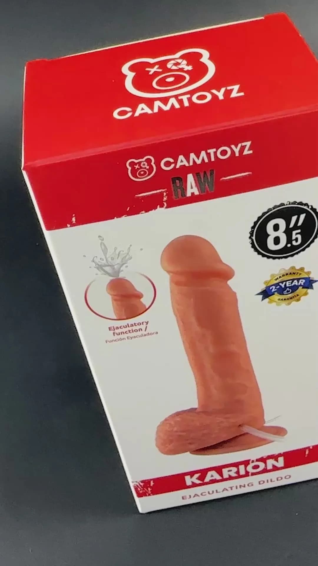 Camtoyz Raw Karion Realistic 8.5 in. Squirting Dildo thumbnail 8