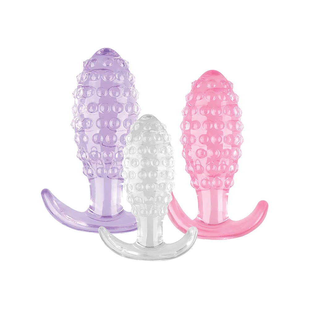 Wet Dreams Crystal Ballers Tri-Color Textured Tushy Trainer Kit 3-Pack thumbnail 2