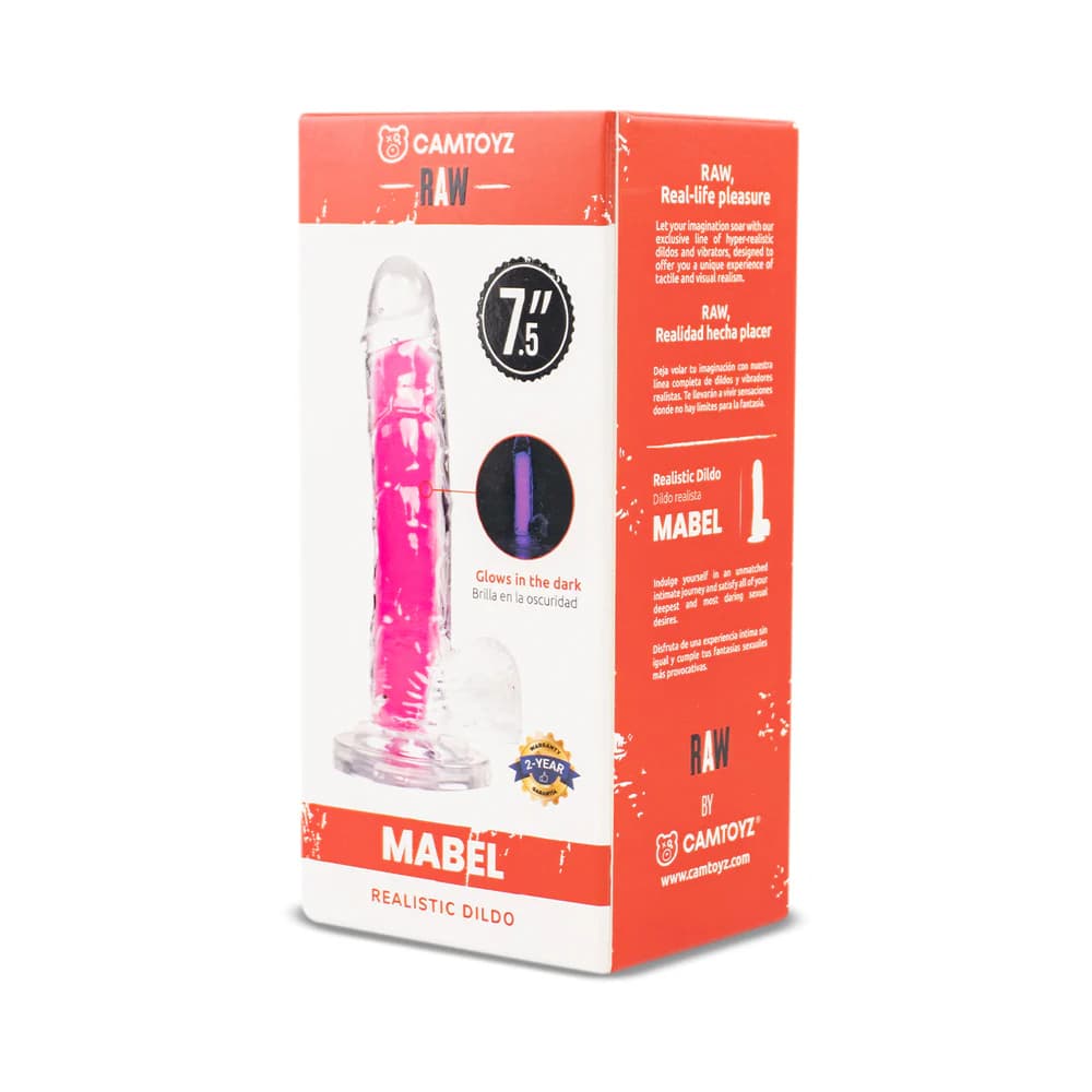 Camtoyz Raw Mabel Realistic 7.5 in. Glow-in-the-Dark Dildo thumbnail 7