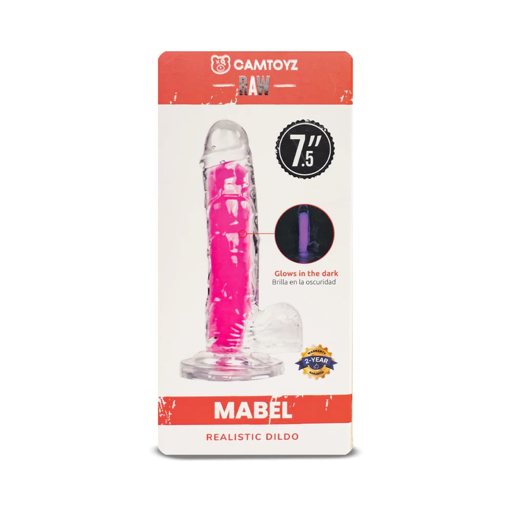 Camtoyz Raw Mabel Realistic 7.5 in. Glow-in-the-Dark Dildo thumbnail 8