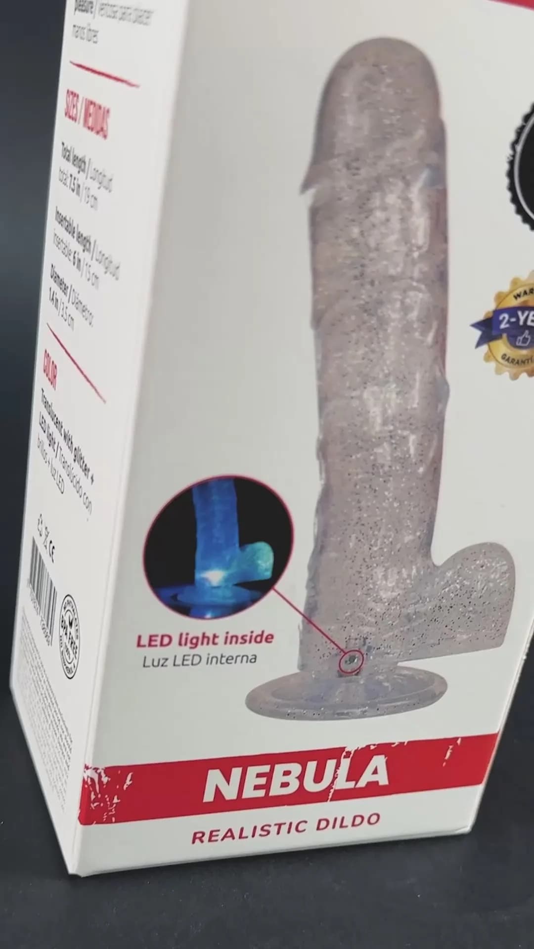 Camtoyz Raw Nebula Realistic 7.5 in. LED Dildo thumbnail 7